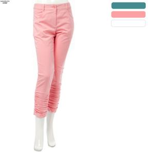 썸머 레이온 스트레치 밑단셔링 스키니라인 9부 여성 골프바지