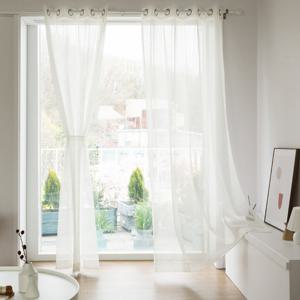 까르데코 무지 긴창 속지커튼 2장