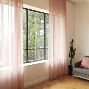 아트박스/메종드룸룸 피치 쉬폰 속지커튼