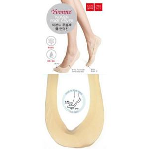 이본느 무봉제 쿨 면덧신 살구색