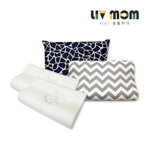 리브맘 고밀도 메모리폼 베개2개+커버2개