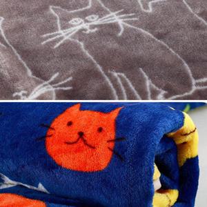 DYNN 북유럽패턴 극세사 밍크 무릎담요 고양이패턴B 캐릭터