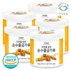 푸른들판 국내산 울금 가루 분말 120g 5통 100%