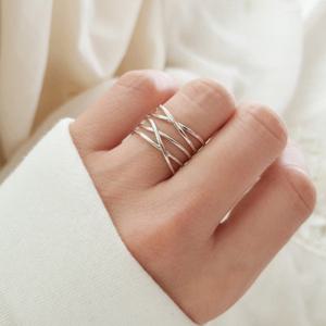 [바이진주리본] 시크 라인 패션 반지