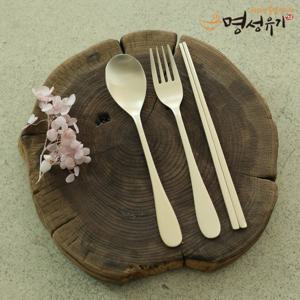 명성유기 방짜 달어린이수저포크세트 이니셜 십이지신 동물 각인무료