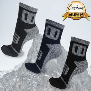 남성 반파일 발가락 등산양말 중목 이중쿠션 스포츠양말