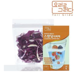 요리를그리다 더블훅스탠딩지퍼백 이중투명 10매 20X23cm 대