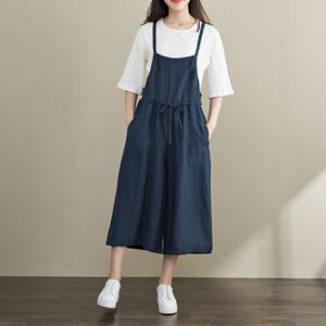 빅사이즈 여성의류 린넨멜빵바지 2797점프수트 여름옷