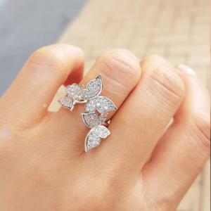 [바이진주리본] 고급진 나비 패션반지