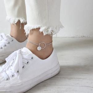 에르모사제이 a001 은발찌(실버 925 발찌 체인 뱀줄 두줄)