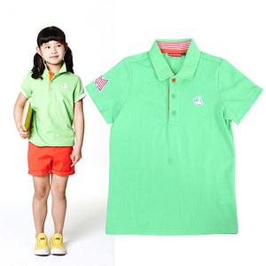 [ASK 주니어]미키 요꼬에리 티셔츠(JU2MTN242UD/그린)