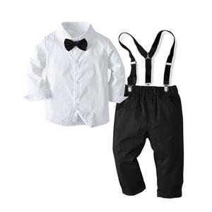 [베이비맥스] 베이직 셔츠 멜빵 팬츠 남아 정장세트 R1266