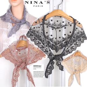 나뭇잎자수투명레이스 넥스카프(0SS131)