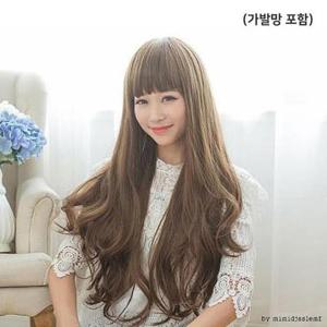 [마물샵] 긴머리가발 웨이브 통가발 (망포함)