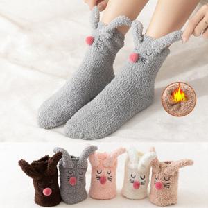 테르 여성 귀여운 니트 발열 수면양말