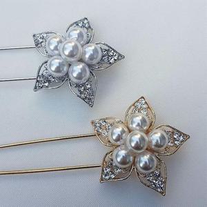 꽃 큐빅 진주 옷핀 브로치 부토니에
