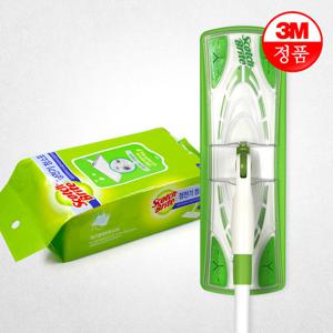 3M 막대걸레 클립형 + 정전기청소포 대형(30매) 청소밀대