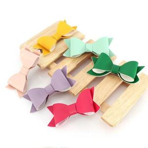 [아랑로랑] 클라라가죽리본 집게핀