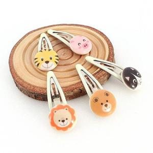 [아랑로랑] 동물친구들2  똑딱핀 헤어핀 5개세트