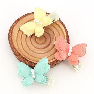 [아랑로랑] 파스텔진주나비 집게핀 헤어핀