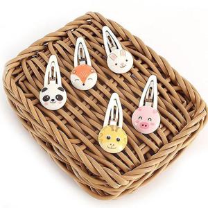 [아랑로랑] 동물친구들 똑딱핀 헤어핀 5개세트