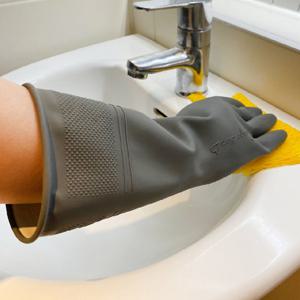 명진 오버핏 고무장갑 (소) 그레이/ 통이 큰 장갑