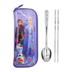 겨울왕국 엘사 어린이 스텐 수저 케이스 세트