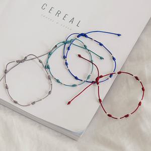 제이로렌 0A0621 실버볼 컬러 실크코드 매듭 실발찌