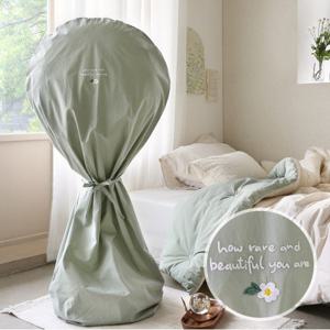 [쁘리엘르] 한송이 고밀도 워싱 순면 자수 선풍기커버