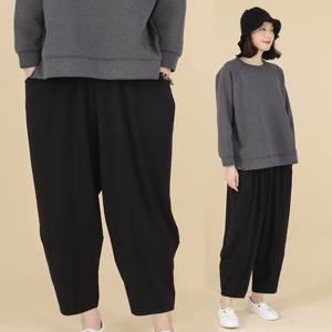 애비뉴투지 엄마옷 몸빼 핀턱 기모 배기바지 통바지 P01140