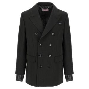 MARTINE ROSE Striped double-breasted blazer 328WT05006BLK