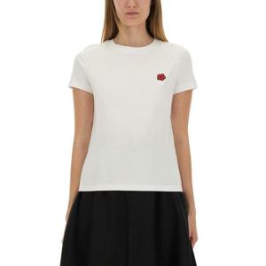 겐조 여성 화이트 BOKE FLOWER 면 반팔 티셔츠 FF62TS2594SO_02