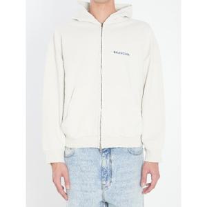 발렌시아가 오프 화이트 드라이 플리스 집업 후드 803264 TSVP1