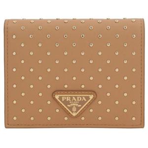 25 FW 프라다 엠블리시드 스터드 올오버 바이폴드 지갑 1MV2042C3H