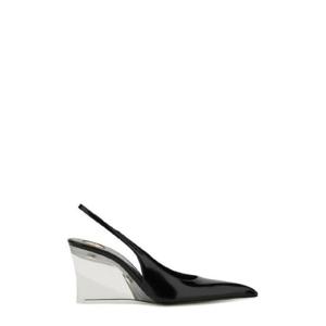 생로랑 생로랑 블랙 웨지 샌들 2082787