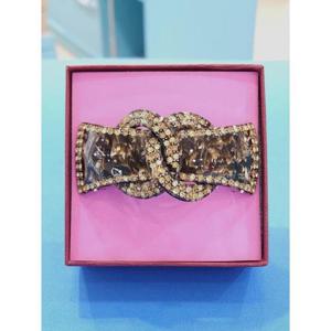 로뎀 세이브존05 프랑스 스와로브스키 리본 자동핀(다크브라운) RRDB24020061