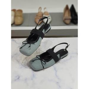 한슈 세이브존03 네이즈 스퀘어 리본 슬링백 플랫 1.7cm AGHS573120tmA