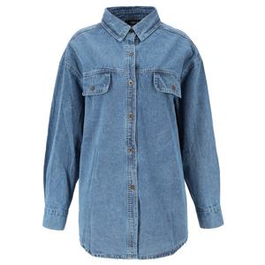 [에이비에프지]루즈핏 롱 데님 남방 APZ5HB34G