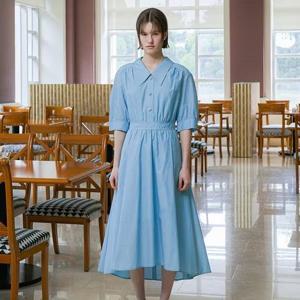 [올리브데올리브]셔츠형 플레어 원피스 OW4MO432