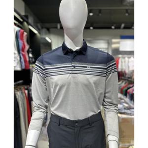 비티알 MG01 BTR 남성 봄 여름 배색 카라 긴팔 티셔츠 BTT4135M