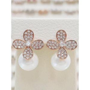 볼라레 세이브존01 밀레이 꽃 진주 드롭 귀걸이 spe1360