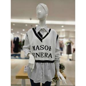 [포커스]MARIO포커스 영문 조끼남방 블라우스  FW3J7BL02076