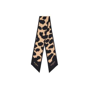 25 FW 발망 여성 베이지   블랙 레오파드 프린트 실크 반다나 252251F029000