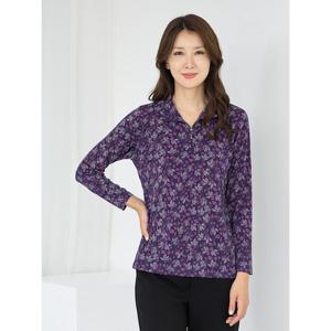 [모슬린]엄마옷 카라 집업 하이넥 긴팔티셔츠 YKF509106 중년여