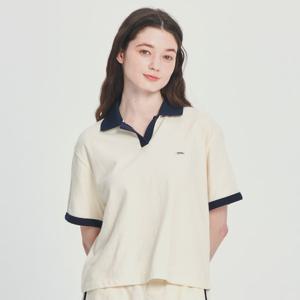 내셔널지오그래픽 N232WTS690 여성 테리 크롭 반팔 티셔츠 IVORY