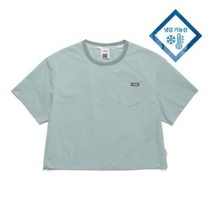 내셔널지오그래픽 N242WTS970 여성 쿨링 크롭 포켓 반팔 티셔츠 JADE