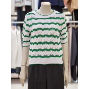 SOUP 세이브존07 여성 부클 배색 물결 니트 OA5SKT5