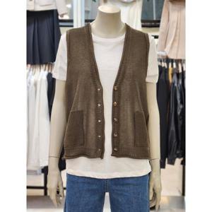 SOUP 세이브존07 여성 브이넥 마 니트 베스트 OA5VKT2