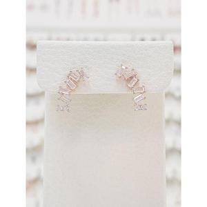 볼라레 세이브존03 귀볼라인 바게트 큐빅 은침 귀걸이 (afaspe1169)