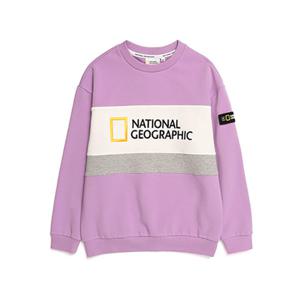 내셔널지오그래픽키즈 N213KSW050 3단 절개배색 맨투맨 LAVENDER